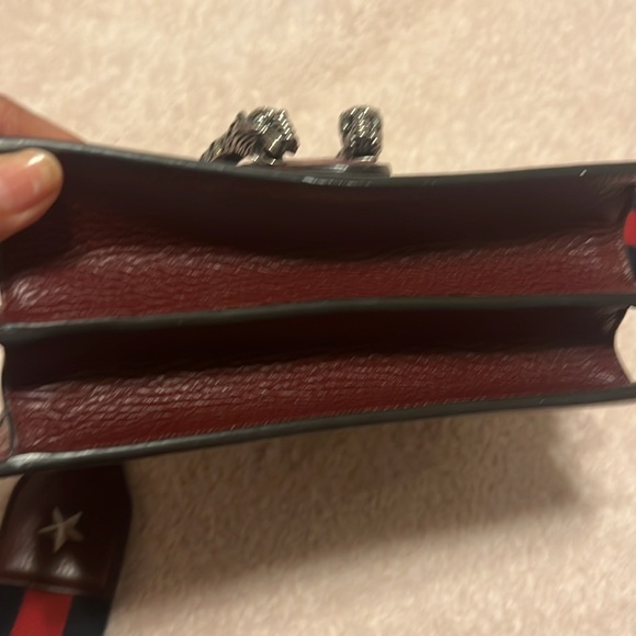 Gucci GG bamboo handle bag mini burgundy Dyno - Picture 7 of 10